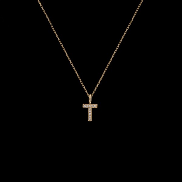 Colgante Petite de oro Letra