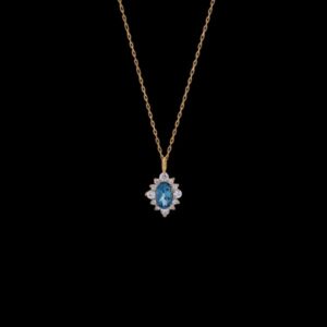 Colgante Petite de oro y topacio London Galerne