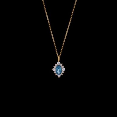 Colgante Petite de oro y topacio London Galerne