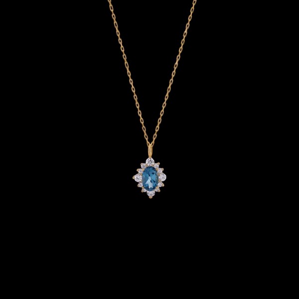 Colgante Petite de oro y topacio London Galerne