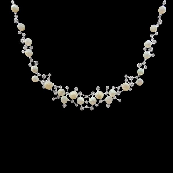 Collar Lido de plata y perlas Atomi