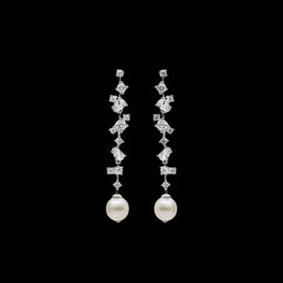Pendientes Lido de plata y perlas Amando