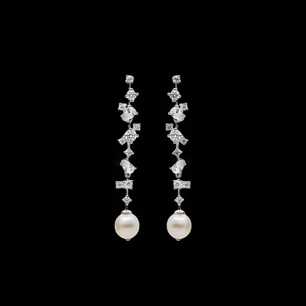 Pendientes Lido de plata y perlas Amando