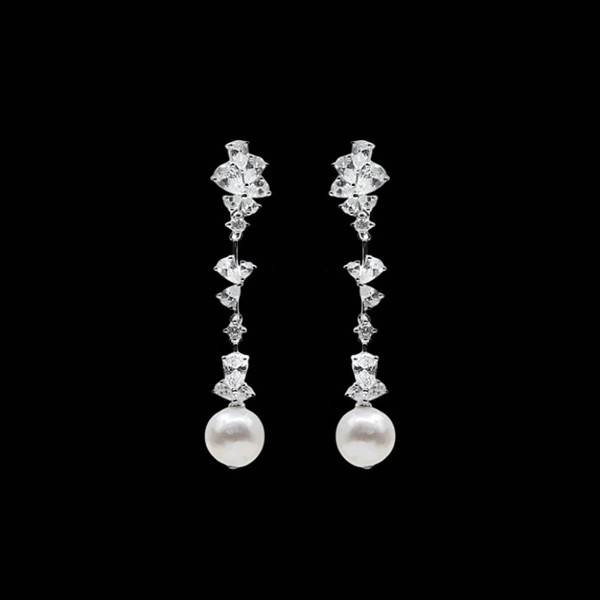 Pendientes Lido de plata y perlas Marcelo