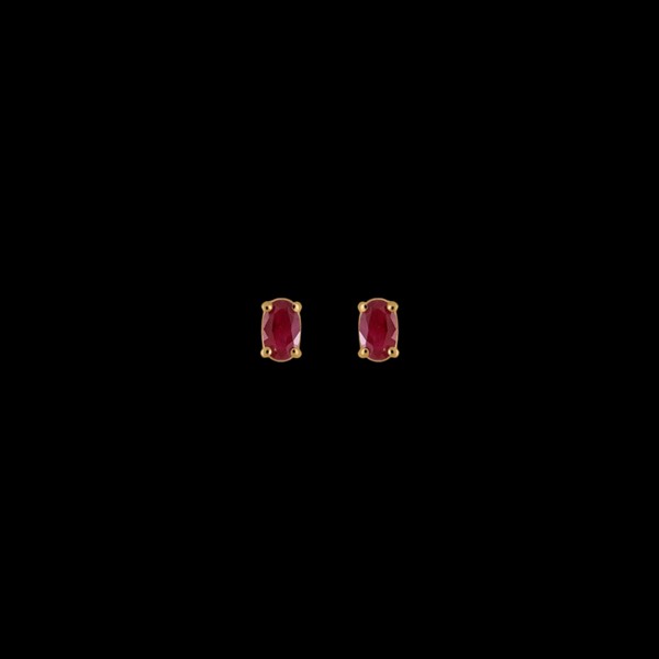 Pendientes Petite de oro y rubí Garbin