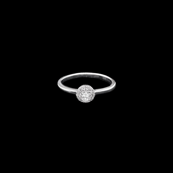 Anillo Elixir de oro blanco y diamantes Alba 0.18