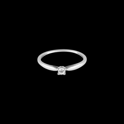 Anillo Forever de oro blanco y diamante Glow 0.10