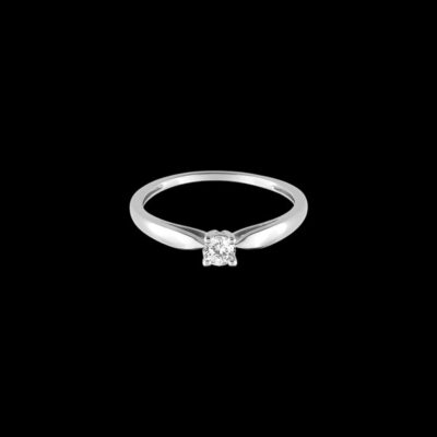 Anillo Forever de oro blanco y diamante Glow 0.15