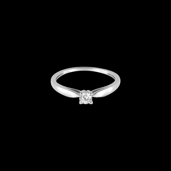 Anillo Forever de oro blanco y diamante Glow 0.15