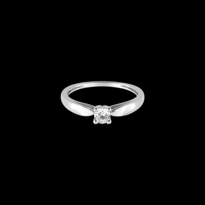 Anillo Forever de oro blanco y diamante Glow 0.20
