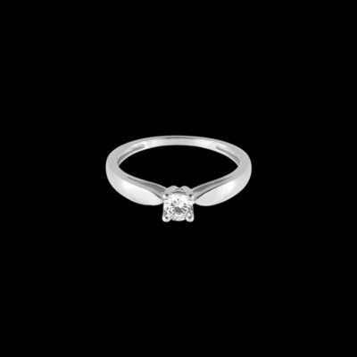 Anillo Forever de oro blanco y diamante Glow 0.25