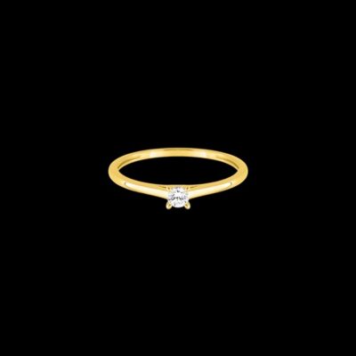Anillo Petite de oro y diamante Vent 0.10