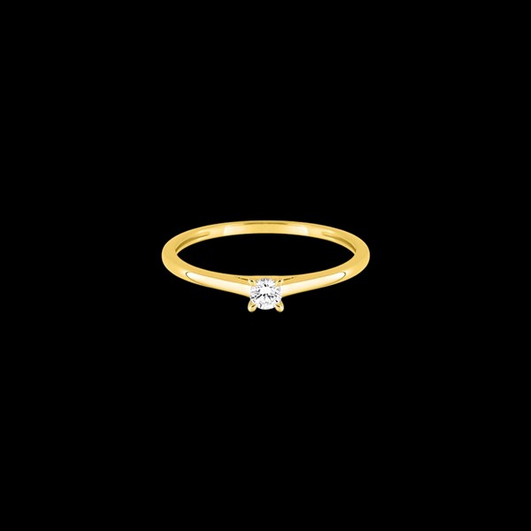 Anillo Petite de oro y diamante Vent 0.10