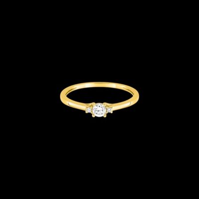 Anillo Petite de oro y diamantes Aloup 0.16