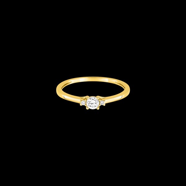 Anillo Petite de oro y diamantes Aloup 0.16