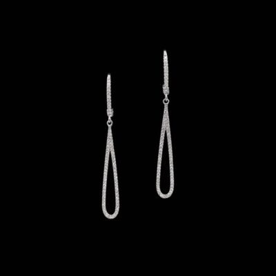 Pendientes Elixir de oro blanco y diamantes Alma
