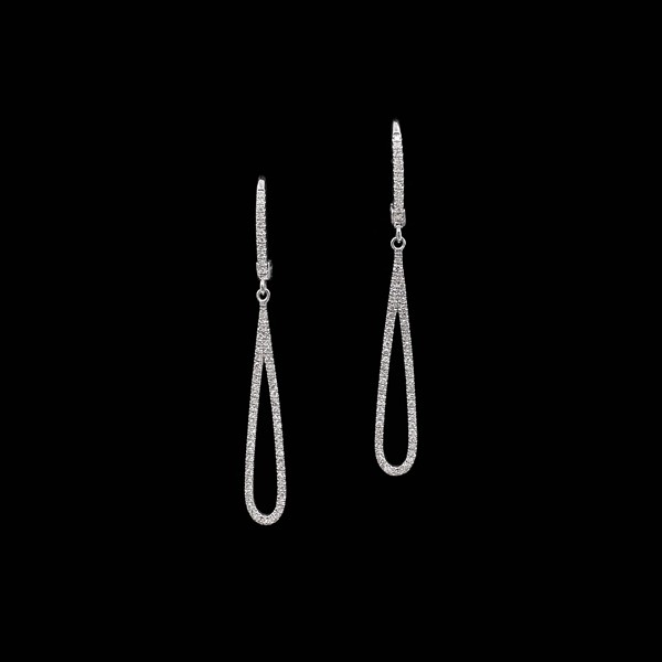 Pendientes Elixir de oro blanco y diamantes Alma