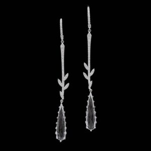 Pendientes Elixir de oro blanco, topacios y diamantes Esencia