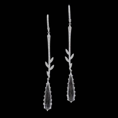 Pendientes Elixir de oro blanco, topacios y diamantes Esencia