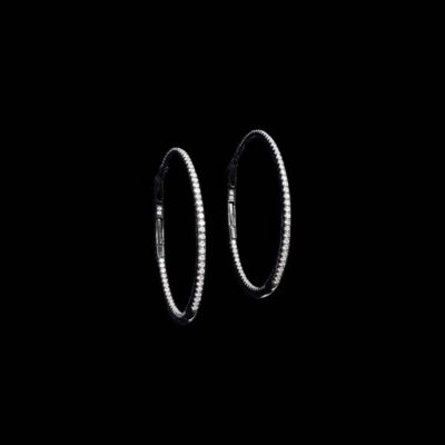 Pendientes Elixir de oro negro y diamantes Aros Eco