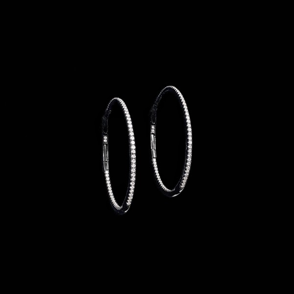 Pendientes Elixir de oro negro y diamantes Aros Eco