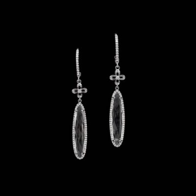 Pendientes Elixir de oro negro, topacios y diamantes Alquimia