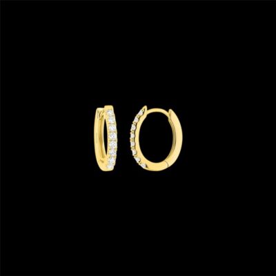 Pendientes Petite de oro y diamantes Aros Aloup
