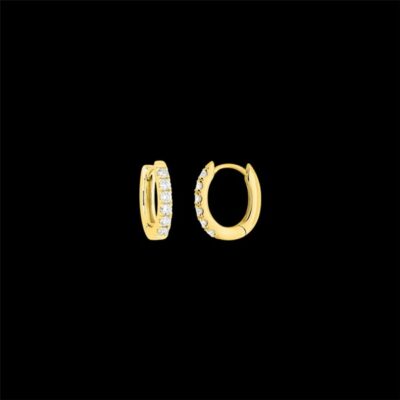 Pendientes Petite de oro y diamantes Aros Autal