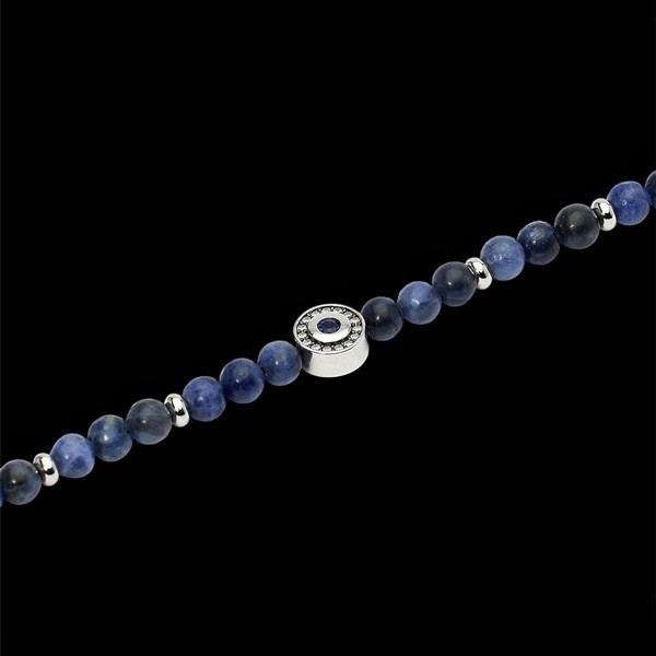 Pulsera Dandy de plata y sodalita Eddie
