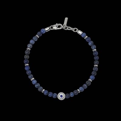 Pulsera Dandy de plata y sodalita Eddie