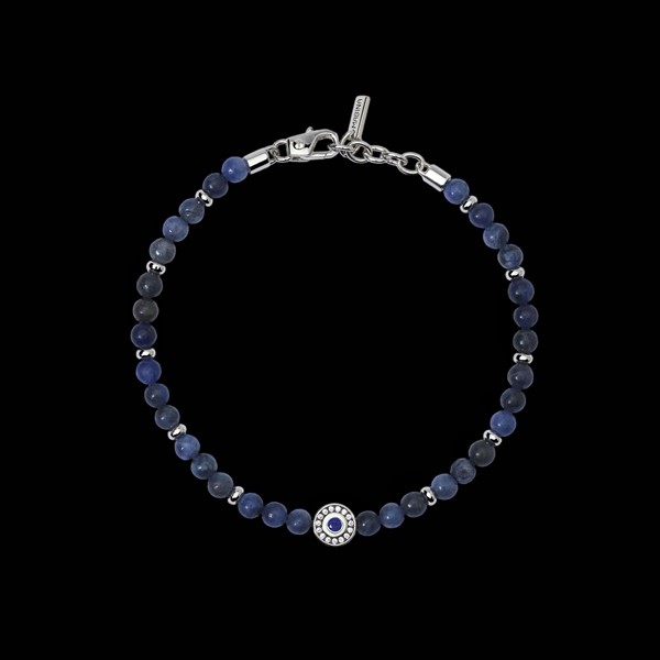 Pulsera Dandy de plata y sodalita Eddie