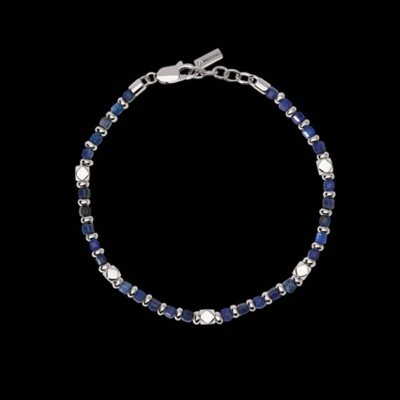 Pulsera Dandy de plata y sodalita Edwin
