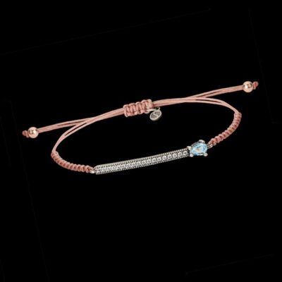 Pulsera Enigma de plata y aguamarina Velo