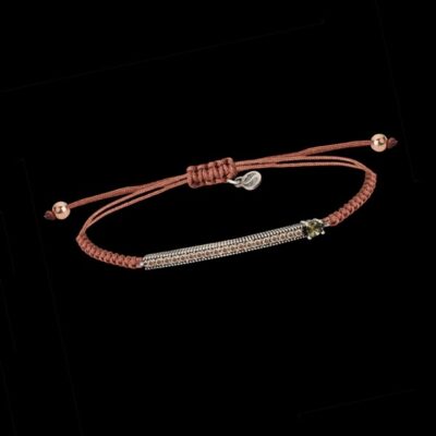 Pulsera Enigma de plata y peridoto Velo