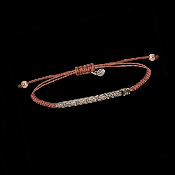Pulsera Enigma de plata y peridoto Velo