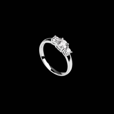 Anillo Eternity de plata Trio