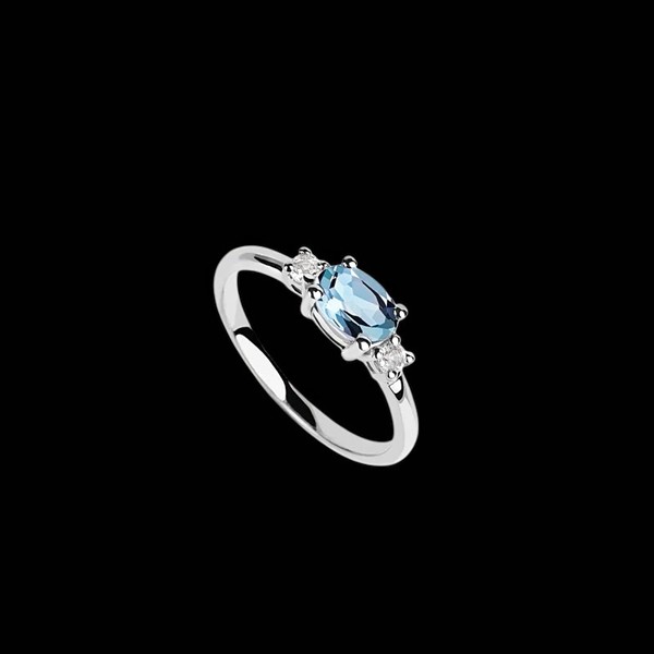 Anillo Gina de plata y topacio sky Bambino