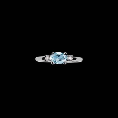 Anillo Gina de plata y topacio sky Bambino