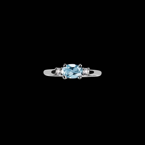 Anillo Gina de plata y topacio sky Bambino
