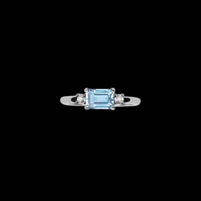 Anillo Gina de plata y topacio sky Terra