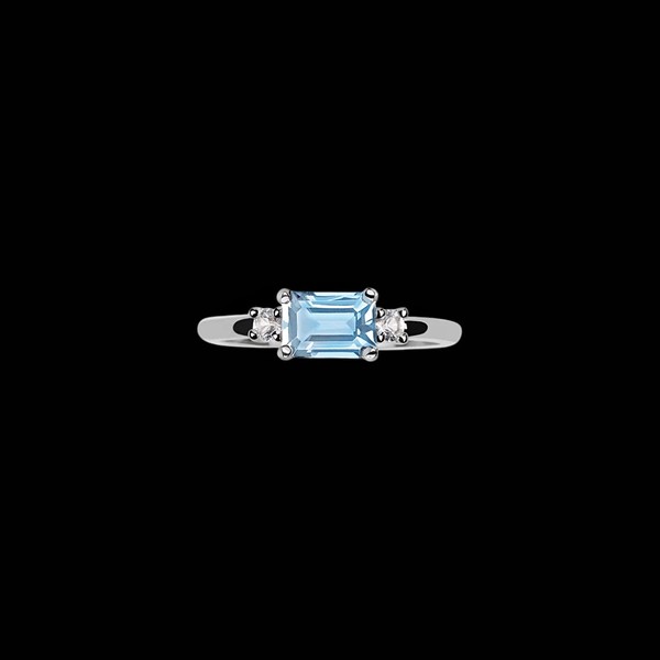 Anillo Gina de plata y topacio sky Terra