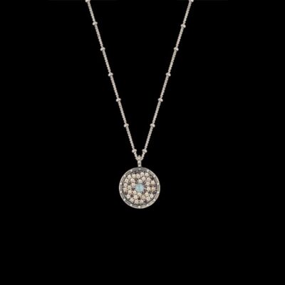 Colgante Enigma de plata y calcedonia Eco