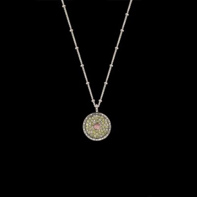Colgante Enigma de plata y turmalina Eco