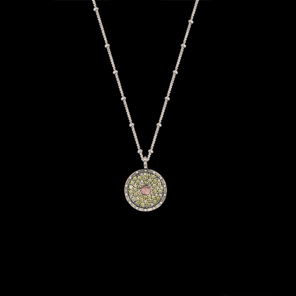 Colgante Enigma de plata y turmalina Eco