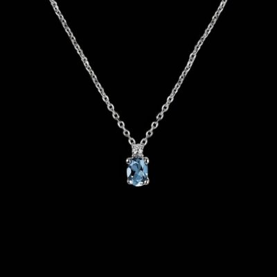 Colgante Gina de plata y topacio London Bambino