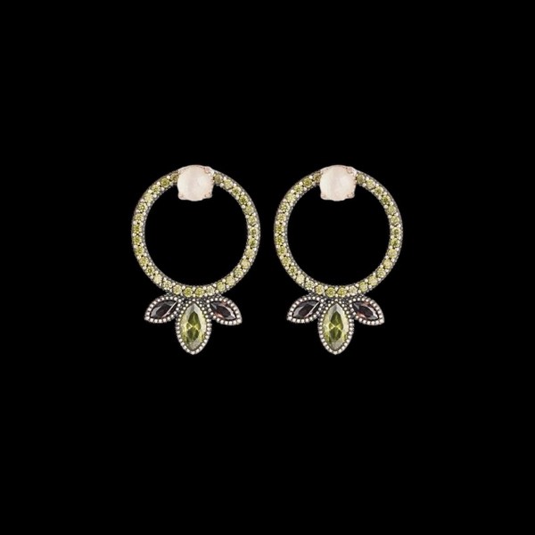 Pendientes Enigma de plata Desafío