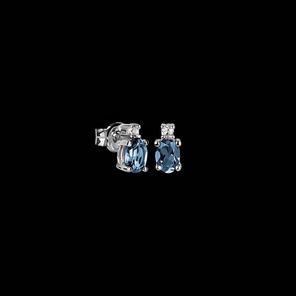 Pendientes Gina de plata y topacio London Bambino