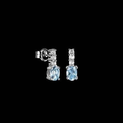 Pendientes Gina de plata y topacio sky Bandito