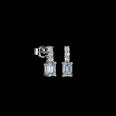 Pendientes Gina de plata y topacio sky Strada