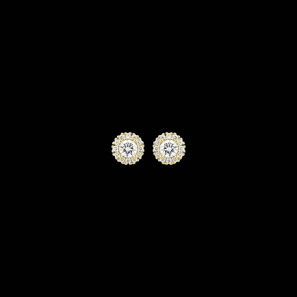 Pendientes Petite de oro y diamantes Autan 0.25
